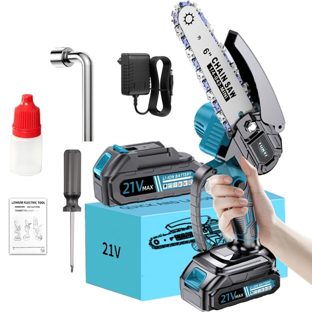Nueva Mini Motosierra Inalámbrica Mejorada, Sierra de Podar, Completa con Batería y Cargador, para Podar Árboles, Carpintería, Tareas de Jardinería y Mantenimiento de Jardines. La Opción Ideal para Profesionales y Aficionados por Igual. Sierra Eléctrica d