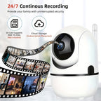 Cámara de seguridad inteligente para interiores, cámara IP inalámbrica con visión nocturna, seguimiento automático y detección de movimiento, WiFi de doble banda, aplicación móvil compatible, conector USB para monitor, vigilancia adecuada para smartphones