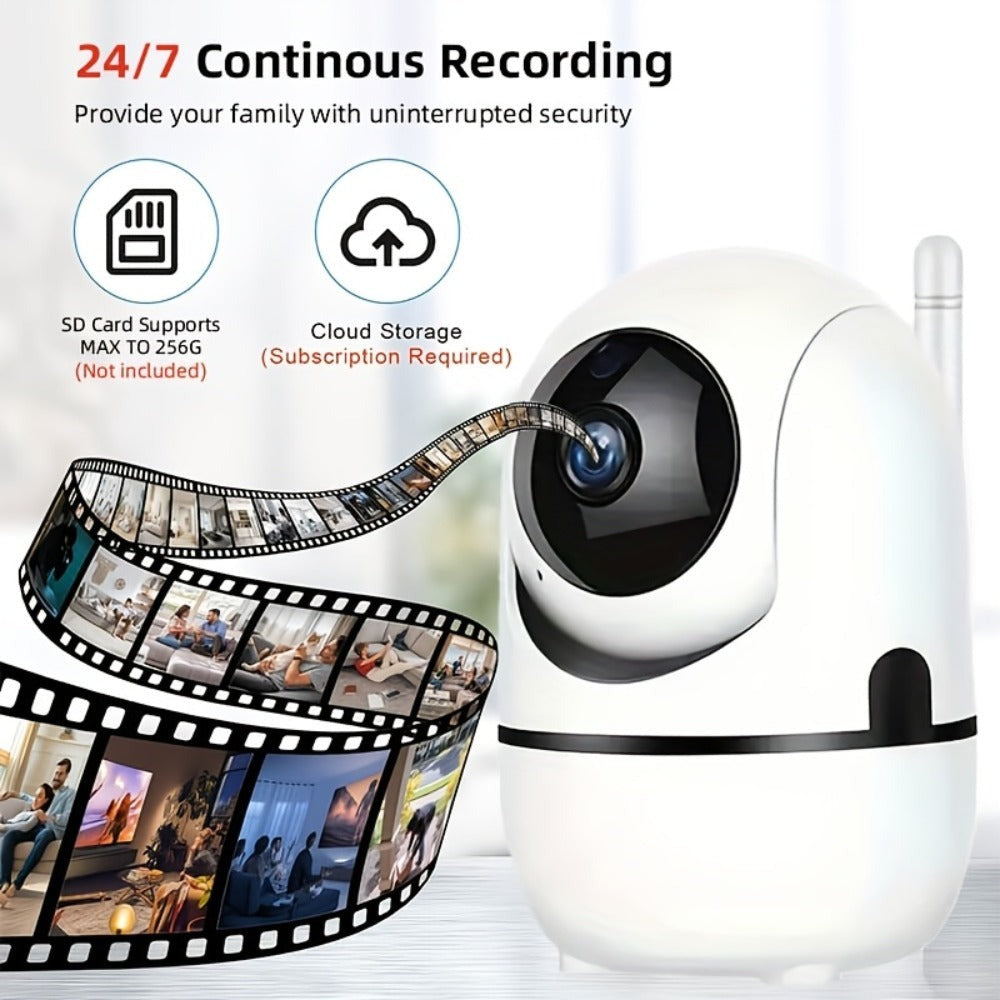 Cámara de seguridad inteligente para interiores, cámara IP inalámbrica con visión nocturna, seguimiento automático y detección de movimiento, WiFi de doble banda, aplicación móvil compatible, conector USB para monitor, vigilancia adecuada para smartphones