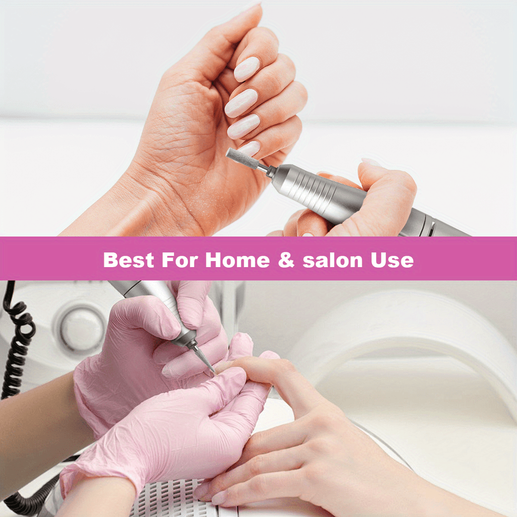 Set de Torno Eléctrico Profesional para Uñas, 45000 RPM, Herramienta Recargable USB Portátil para Uñas Artísticas, Adecuado para Uñas de Cristal, Uñas de Gel, Herramientas de Pulido para Manicura, Herramientas de Modelado para Manicura, Suministros para T