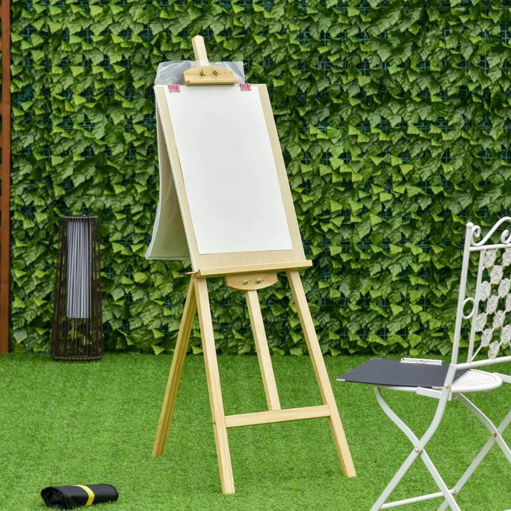 Caballete Pintura Plegable | Atril para Pintar de Madera de Pino 175 cm | Altura e Inclinación Regulable | Ideal para Exposiciones Niños y Adultos | Ligero y fácil de plegar