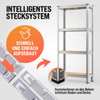 MONZANA® Estantería Robusta 2x 170x75x30cm 560kg 4 Estantes de MDF Almacenamiento Rack Sótano Tablero Perforado Taller