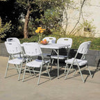Mesa plegable multiusos ultrarresistente para 4 personas maximo 363kgs protección uv 122x61x56 - 91,5 cm UV100