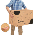 Pack 10 Cajas Carton para Mudanzas y Almacenaje Ultra Resistentes con Asas