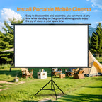 Proyector portátil inteligente 182.88 cm portátil | Cine en casa oficina presentaciones y viajes