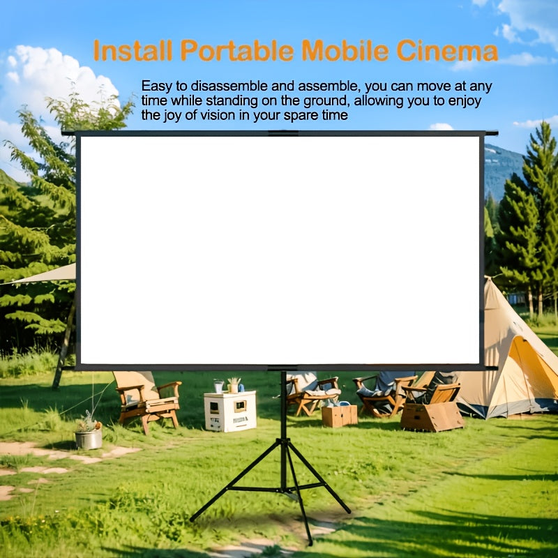 Proyector portátil inteligente 182.88 cm portátil | Cine en casa oficina presentaciones y viajes