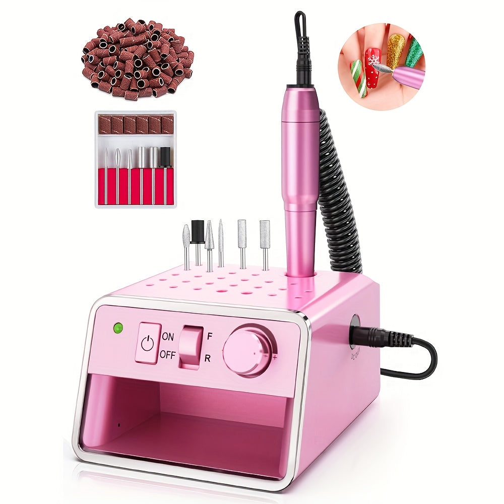 Torno de Uñas 20000 RPM: Kit de Torno de Uñas Portátil, Lima de Uñas Eléctrica para Uñas Acrílicas Gruesas con Brocas de Torno de Uñas, Bandas de Lijado, Manicura y Pedicura para Salón de Estética, Verde