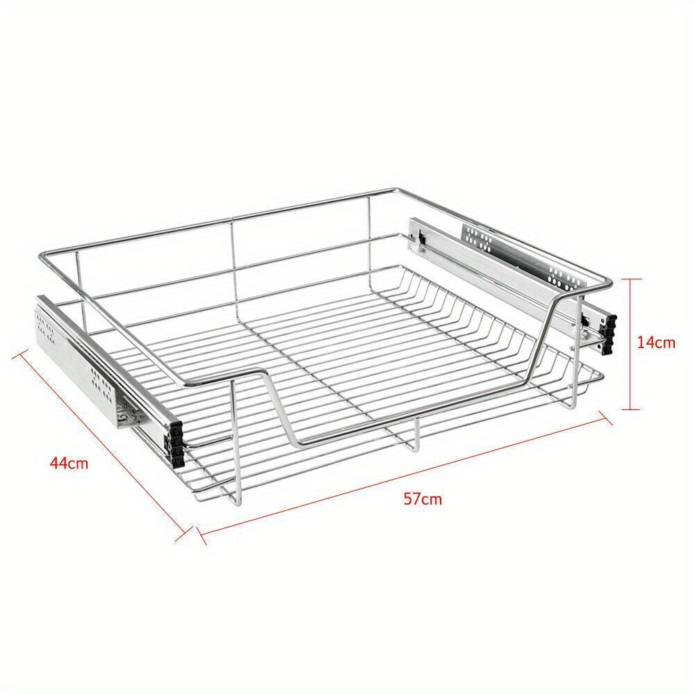 Organizador de gabinetes de cocina telescópico con cajones extraíbles, estante extensible, organizador de cajones de cocina, cesta de estante de cocina extraíble, cajón de dormitorio extraíble, extensión completa, capacidad de carga de 20 kg