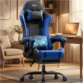 Silla de gaming, silla ergonómica para videojuegos para adultos, silla de ordenador para gamer con reposacabezas, soporte lumbar de masaje, silla de oficina giratoria