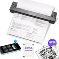 Impresoras Portátiles Inalámbricas para Viajes, Impresora Térmica Inalámbrica Mini sin Tinta Mejorada Compatible con Android, IOS y Portátil, Soporta 21.59cm X 27.94cm Carta de EE. UU. y A4, Impresora Móvil Pequeña Portátil para Viajes y Hogar (con 3 hoja