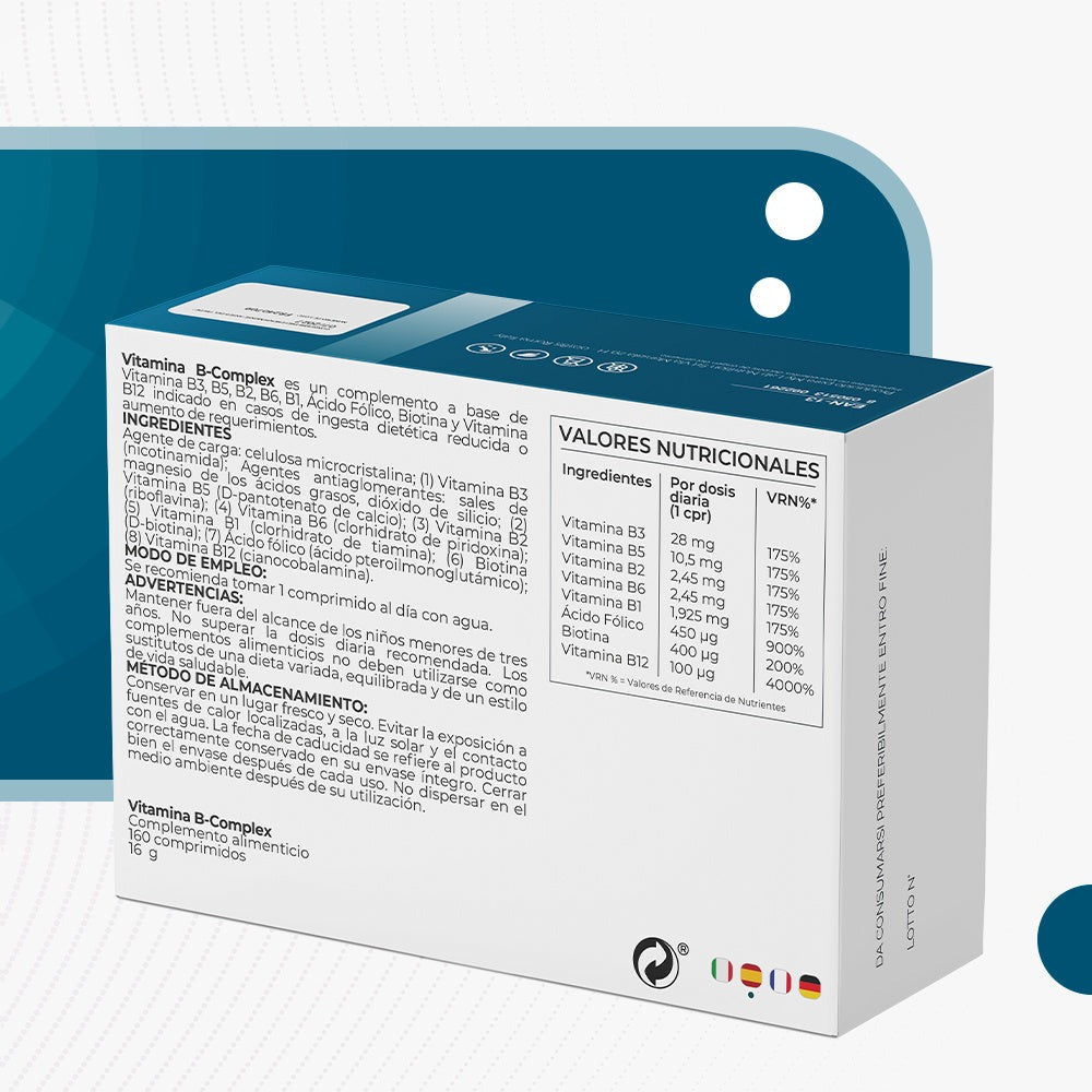 Integradores T-Rex, Complejo de Vitamina B 160 Cápsulas Veganas