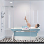 Bañera plegable portátil para adultos plegable portátil | Baño, balcón y espacios reducidos