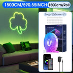 30m/20m/15m/10m/5m Luces LED Neon Flexibles Inteligentes con Control por App/Mando, Alta Calidad, Regulables, Lámpara RGB para Exteriores, Sincronización Musical o DIY, Función Temporizador para Habitaciones, Regalos