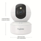 2 unidades BoyKeep Cámara Inteligente WiFi 5g/2.4ghz, Monitor de Seguridad Interior de Alta Definición, Cámara de Seguridad Especial para Mascotas, Vigilancia Panorámica 360°, Visión Nocturna, Llamadas Bidireccionales, Almacenamiento en la Nube