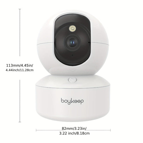 2 unidades BoyKeep Cámara Inteligente WiFi 5g/2.4ghz, Monitor de Seguridad Interior de Alta Definición, Cámara de Seguridad Especial para Mascotas, Vigilancia Panorámica 360°, Visión Nocturna, Llamadas Bidireccionales, Almacenamiento en la Nube
