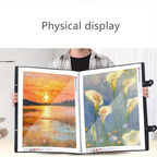 1pc Carpeta de Almacenamiento para Arte de Pintura de Diamantes A3/4K para Adiciones de Pintura de Diamantes con 30 Fundas Protectoras de Página Interior (42.5 X 30.3Cm) (56 X 41.5Cm)