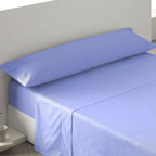 Juego de Sábanas Lisas de 3 Piezas para Verano, 100% Poliéster Suave , Juego de Cama (Sábana Encimera, Bajera Ajustable y Funda de Almohada)