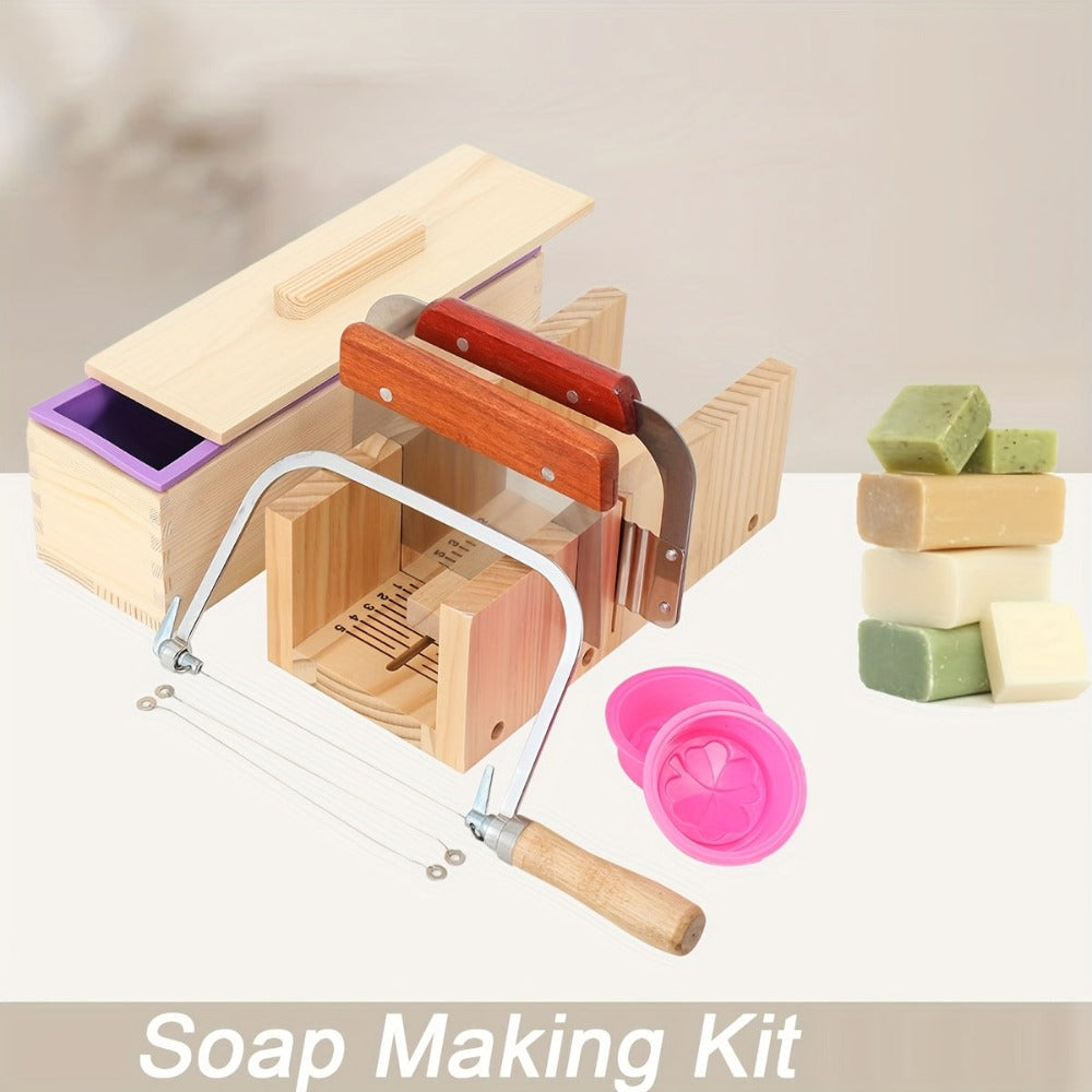Juego de Cortadores y Moldes para Jabón, Caja con Cortador Recto y Ondulado, Kit Ideal para Principiantes - Regalo Perfecto