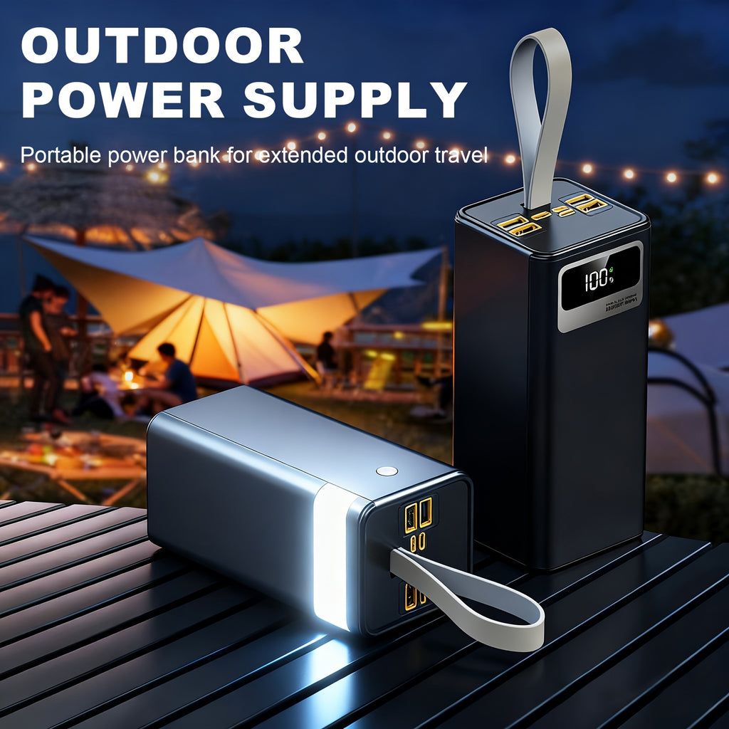 Batería externa | Batería Externa Portátil de 100000Mah de Capacidad Ultra Grande, Carga Súper Rápida de 22.5W, Pantalla Digital Inteligente