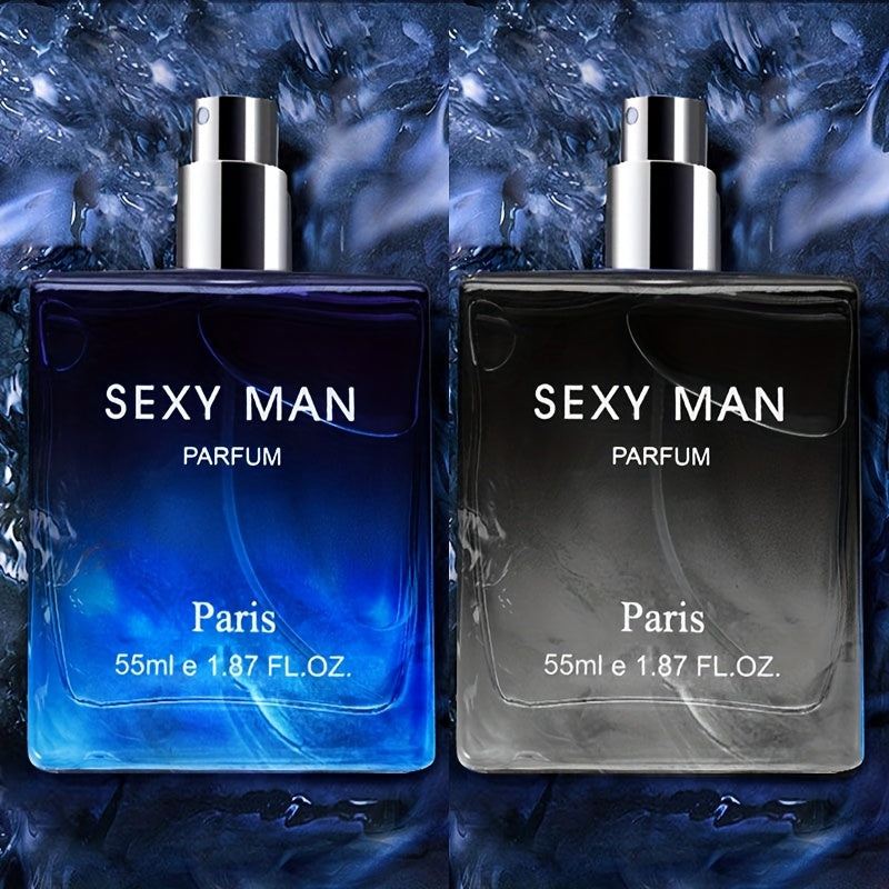 Perfume para hombre de 55 ml + 3 ml, colonia con notas de madera, leche, cítricos y ébano, desprende un aroma caballeroso y duradero, perfecto para citas, fiestas y para regalar, regalos de San Valentín