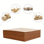 30 piezas (30 láminas) de tableros de madera de tilo - 1/8" de grosor x 12x12 pulgadas (3mm) - Resistentes, anti-flexión y antihumedad para manualidades DIY, construcción de modelos, proyectos en miniatura - Ideales para pintar, pegar, decoración del hoga
