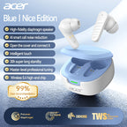 Auriculares Bluetooth | [Acer 2026 Nuevo] Auriculares inalámbricos TWS con graves potentes, llamadas estéreo, cancelación de ruido, duración