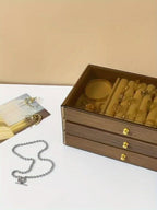 Caja de Almacenamiento para Joyas, Joyero para Mujer, Navidad, Día de San Valentín, Cumpleaños, Día de la Madre, Caja de Regalo de Joyas de 3 Capas - Suministros para Exhibición y Empaque de Joyas