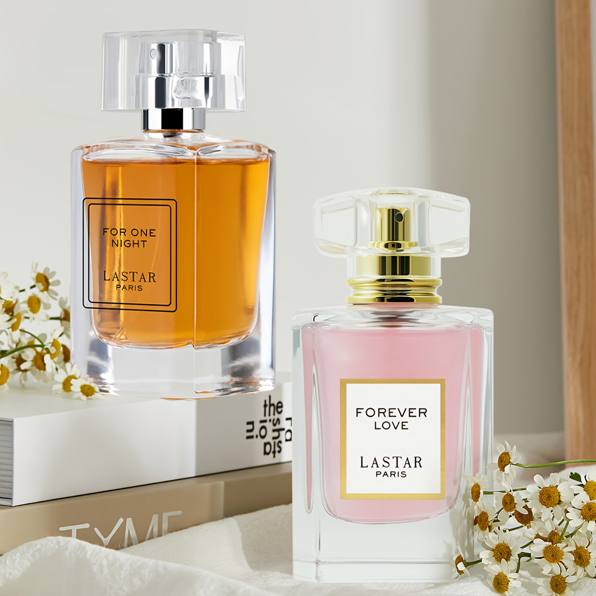 Juego de dos botellas de perfume para mujer, total 105 ml, notas amaderadas y florales, fragancia de larga duración, perfume para mujer, adecuado para salir, ambiente de cita, la primera opción como regalo para tu novia, empaque exquisito (estilo caja de