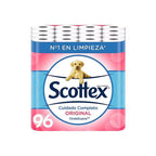 Scottex Orginal Papel Higiénico 96 rollos,12rollos*8paquete,rollos dos capas que proporcionan el equlibro adecuado en suavidad