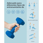 Mancuernas Fijas de Neopreno para Ejercicios en Gimnasio | Material: Hierro con Revestimiento de Vinilo | Pesas para Mujeres y Hombres