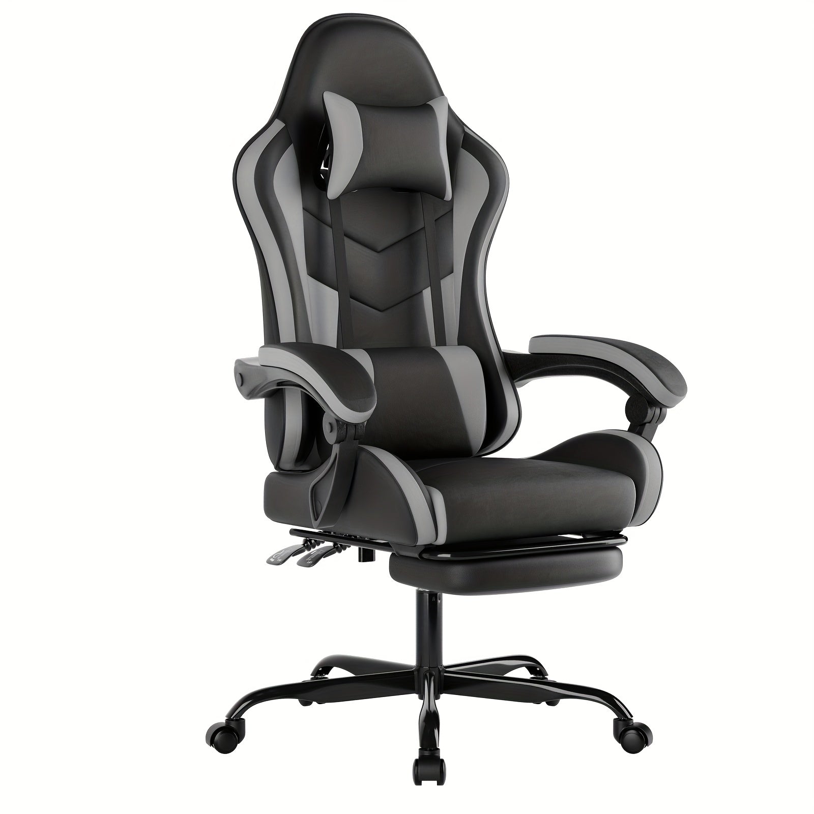 Silla Gamer, Silla de Computadora, Inclinación de Respaldo de 135°, Silla Ergonómica con Reposapiés, Silla de Oficina, Silla de Computadora Ergonómica con Soporte Lumbar, Silla para Esports