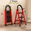 Escalera plegable para limpieza, almacenaje y bricolaje | metal y plegable