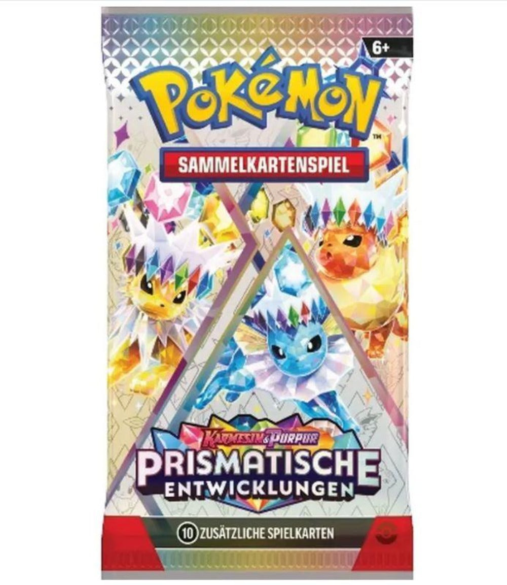 Pokémon Desarrollo Prisma – 1X Paquete de Booster (Alemán) | 10 Cartas