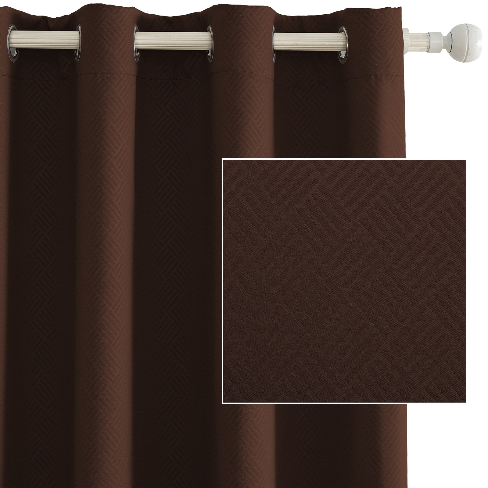 Cortinas opacas YSTYLE 2, método de colgante perforado, protección solar, protección de la privacidad, aislamiento térmico, reducción de ruido, adecuadas para diversas decoraciones de interiores como dormitorios, salas de estar y restaurantes