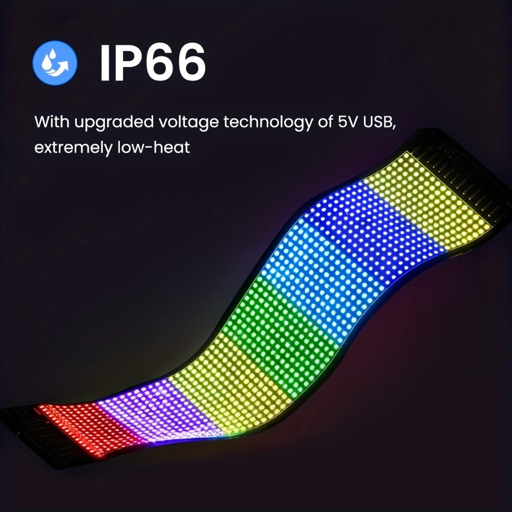 Tira de luz LED rgb flexible multiusos panel matriz programable USB con control aplicación