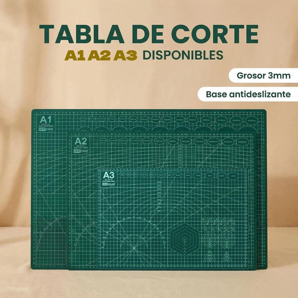 Tabla de corte doble cara / base para patchwork, manualidades, bricolaje, costura, alfombrilla de corte autorregenerable / base de corte Autocicatricante A1/A2/A3