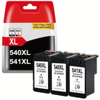 Cartucho de tinta | Cartuchos PG 540 XL CL-541XL 540xl 541xl (Paquete de 3) Reemplazo para Cartuchos de Impresora Canon 540 541 PG540 CL541 para