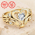 Plata de ley 925 PM:E27 - Un exquisito anillo de moda para mujer, elegante y con estilo, adornado con circonita cúbica sintética brillante. Esta joya de alta gama para mujer es perfecta para vacaciones, uso diario y un regalo conmemorativo ideal para amig
