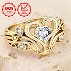 Plata de ley 925 PM:E27 - Un exquisito anillo de moda para mujer, elegante y con estilo, adornado con circonita cúbica sintética brillante. Esta joya de alta gama para mujer es perfecta para vacaciones, uso diario y un regalo conmemorativo ideal para amig