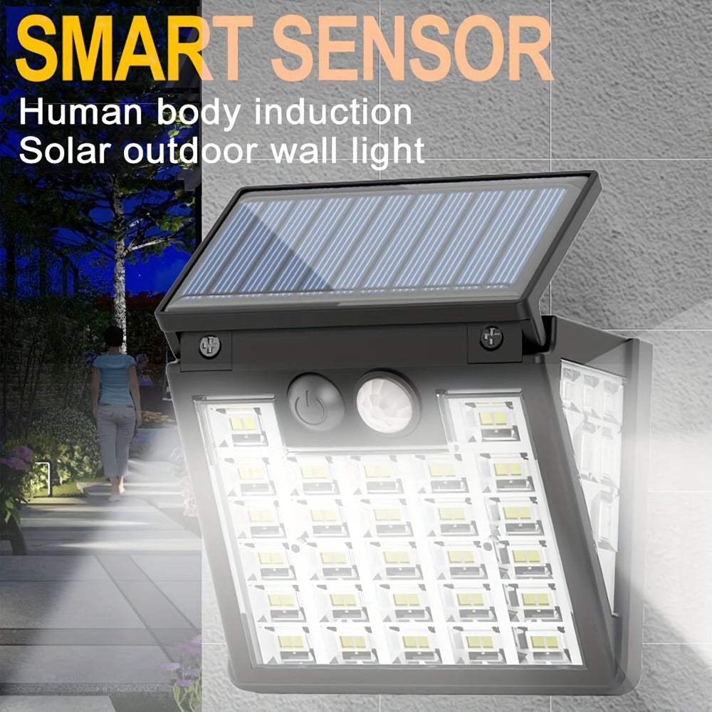 Luz solar exterior con sensor | Jardín patio garaje y seguridad