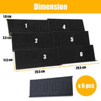 Cajón organizador de especias de 6 piezas, el cajón de almacenamiento de especias se puede extender de 29.5 cm a 59 cm, el cajón inserto para especias tiene una textura mate y el organizador de especias tiene pomos antideslizantes