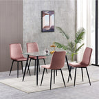Sillas de comedor MCC Direct en conjunto de 4 piezas Hechas de terciopelo, patas de metal, sillas Lexi, sillas de diseño