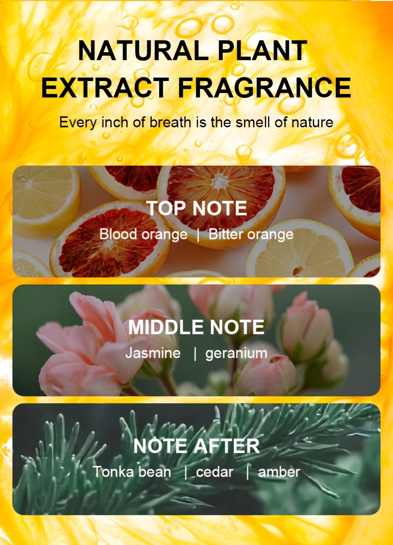 2 Botellas de Eau de Parfum en Spray Cítrico Fresco para Mujer, con Notas de Jazmín y Geranio, Cedro y Ámbar, Perfume de Mujer para Uso Diario, Regalo de Festival, 45MLx2pcs