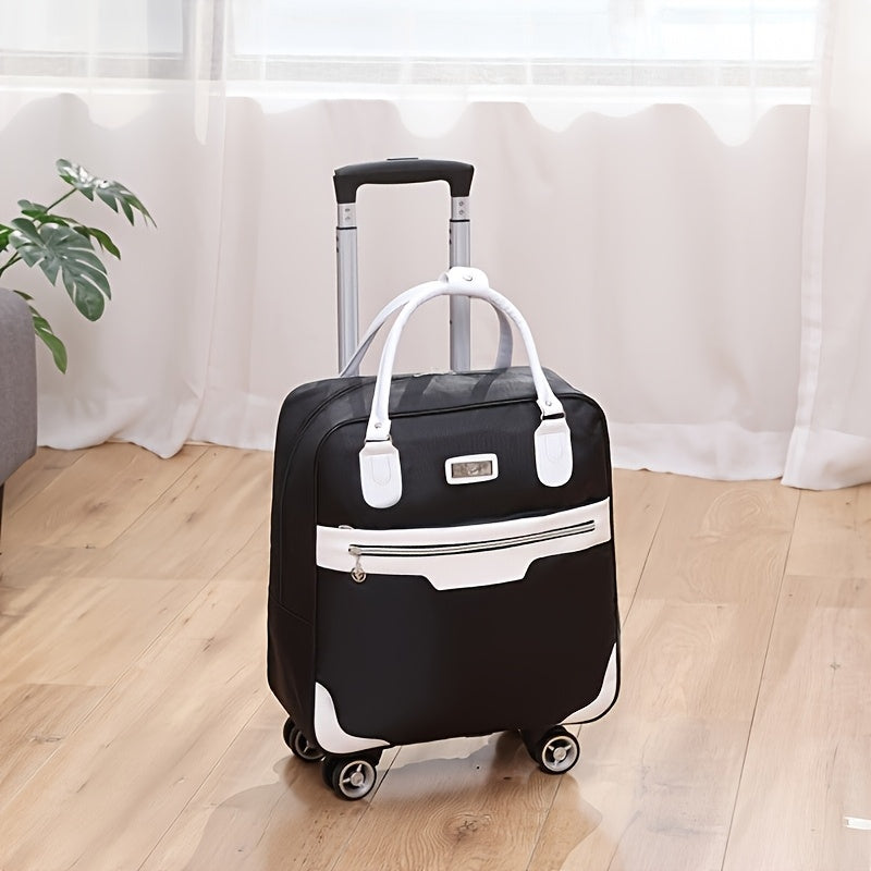Maleta de Viaje Plegable de Gran Capacidad, Bolso de Viaje para Exteriores, Maleta con Ruedas, Bolso Unisex con 4 Ruedas Univer y Asa Retráctil, Maleta Ligera, Robusta y Duradera