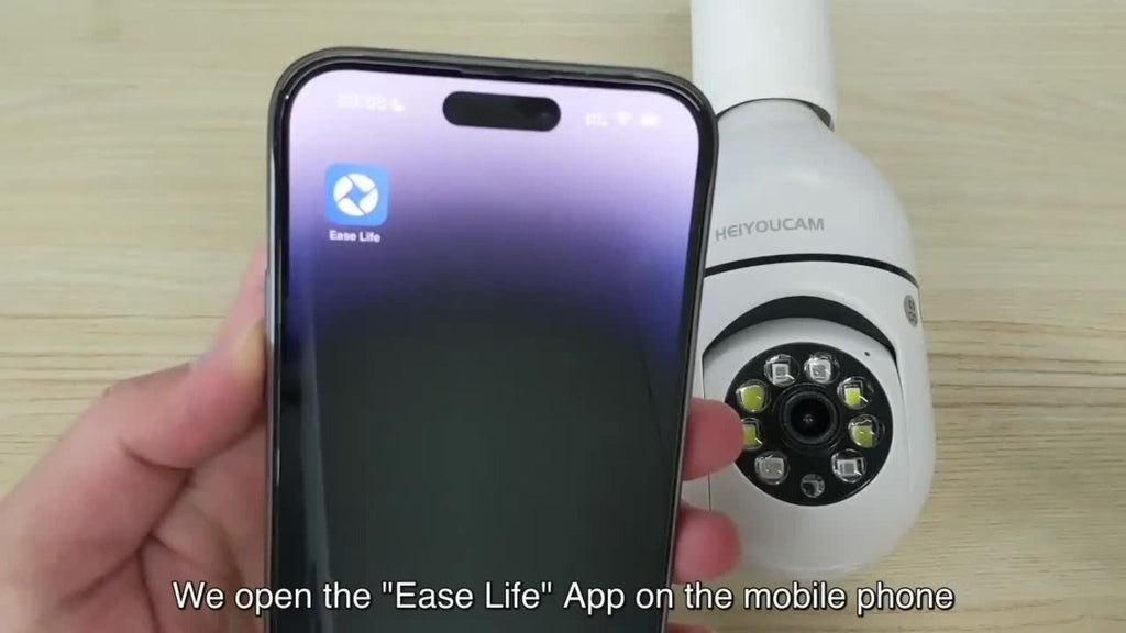 1pc Cámara de Seguridad 1080P HD Ease Life APP, Cámara Exterior Resistente a la Intemperie, Cámara Inalámbrica Wifi con Bombilla de 2.4Ghz, Enchufe de Luz E27 de 360°, Visión Nocturna a Todo Color, Detección de Movimiento, Vigilancia Doméstica, Regalo de