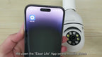 1pc Cámara de Seguridad 1080P HD Ease Life APP, Cámara Exterior Resistente a la Intemperie, Cámara Inalámbrica Wifi con Bombilla de 2.4Ghz, Enchufe de Luz E27 de 360°, Visión Nocturna a Todo Color, Detección de Movimiento, Vigilancia Doméstica, Regalo de