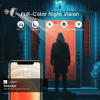 4pcs LaxiHub Cámara de Seguridad Inalámbrica FHD, Cámara Wi-Fi para Exteriores, Rastreo de Movimiento con IA, IP65, Visión Nocturna en Color, Audio Bidireccional para Seguridad de Bebés y Mascotas, Acceso Remoto por App, Almacenamiento en SD/Nube