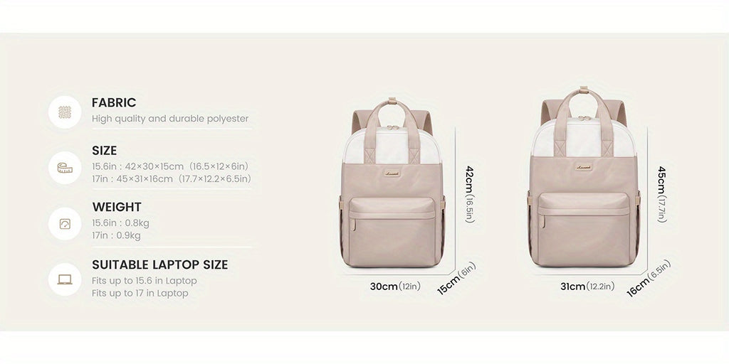 Mochilas | Mochila LOVEVOOK para Mujer, Bolso Escolar Grande para Laptop de 15.6 y 43.94 cm, Mochila de Viaje, Equipaje de Mano para Avión 40 X