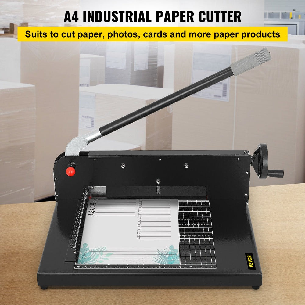 VEVOR Cortador de papel manual de 12" de ancho, cortador de papel A4 con abrazadera y bloqueo seguro.