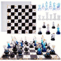 Juego de 7 Moldes de Silicona para Ajedrez, Moldes de Resina, Crea Tu Propio Juego de Mesa con Piezas de Ajedrez 3D y Moldes para Fundición de Resina, Kit de Manualidades DIY para Jugadores